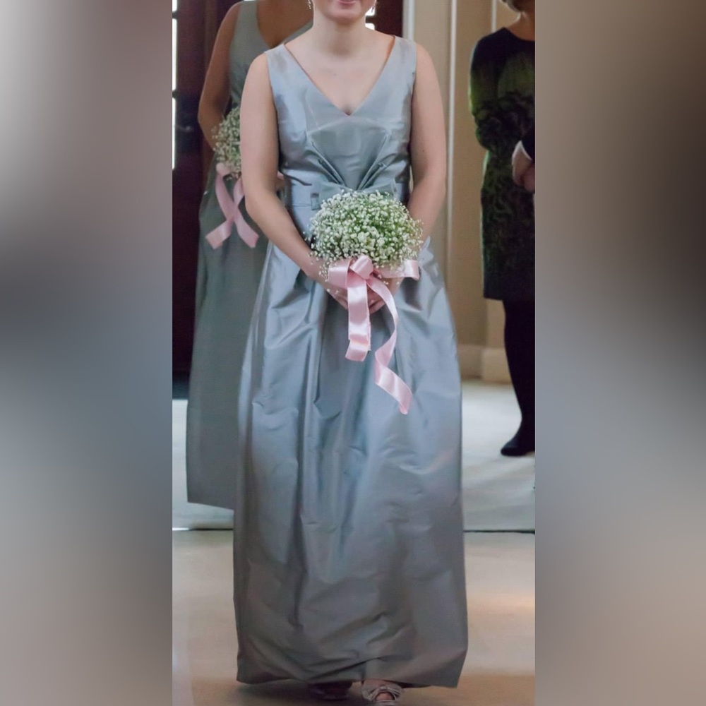 Alfred Sung silver formal dress/bridesmaid dress